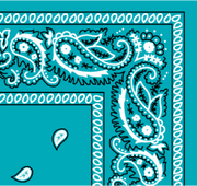 Bandana Paisley Turquoise by Pet Food Warehouse