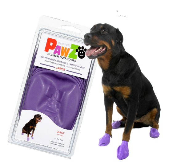 Pawz Dog Large Purple Boots by Pet Food Warehouse