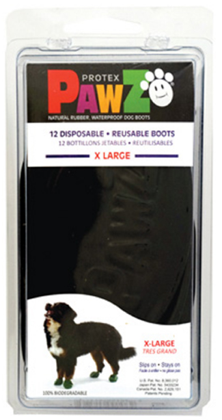 Pawz Dog Boots Black Extra Large by Pet Food Warehouse