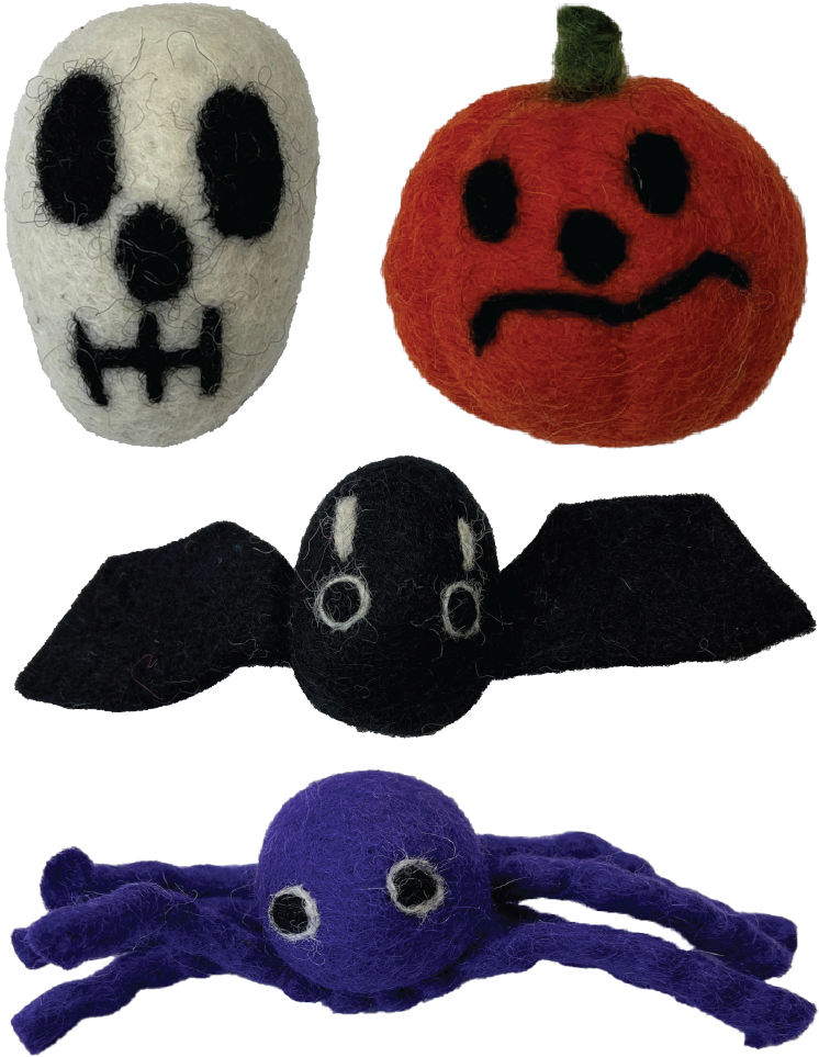 Dharma Dog Karma Cat Wool Halloween Cat Toy Assorted by Pet Food Warehouse