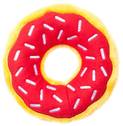 Zippy Paws Cherry Donut Holiday Dog Toy by Pet Food Warehouse