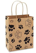 Medium Paper Paw Print Gift Bag by Pet Food Warehouse