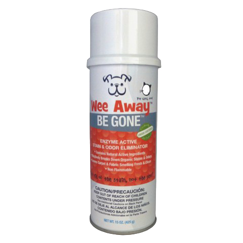Wee Away Be Gone Pet Stain Odor Eliminator Remover for Dogs Cats 15oz by Pet Food Warehouse