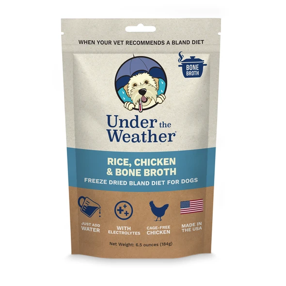6.5oz Under The Weather Rice Chicken and Bone Broth by Pet Food Warehouse