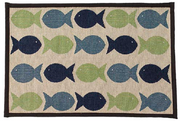 Petrageous Kool Fishes Green & Blue Pet Placemat by Pet Food Warehouse