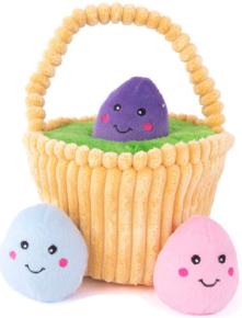 Zippy Paws Easter Egg Basket Burrow Dog Toy by Pet Food Warehouse