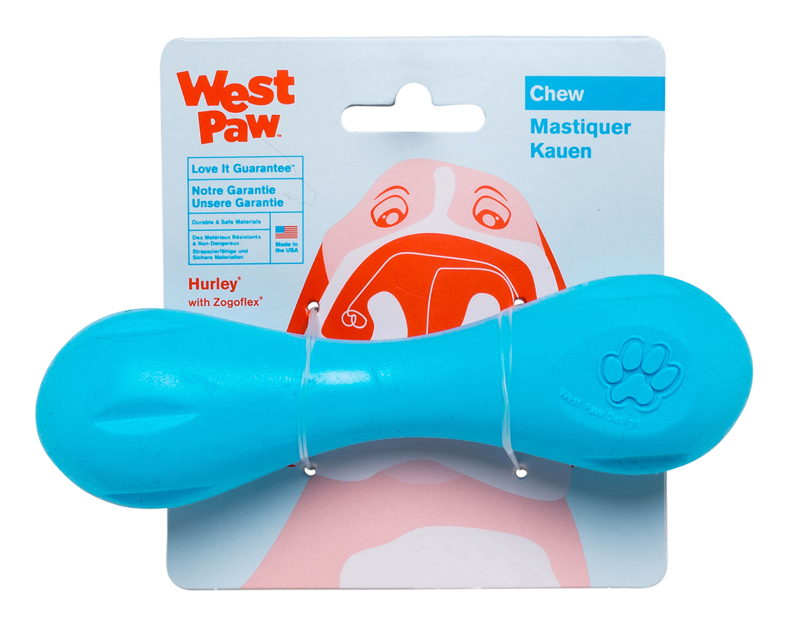 West Paw Hurley Dog Toy Aqua 6" by Pet Food Warehouse