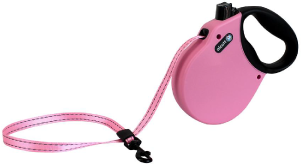Alcott Adventure Retractable Leash Medium Up To 65# PINK 16 by Pet Food Warehouse