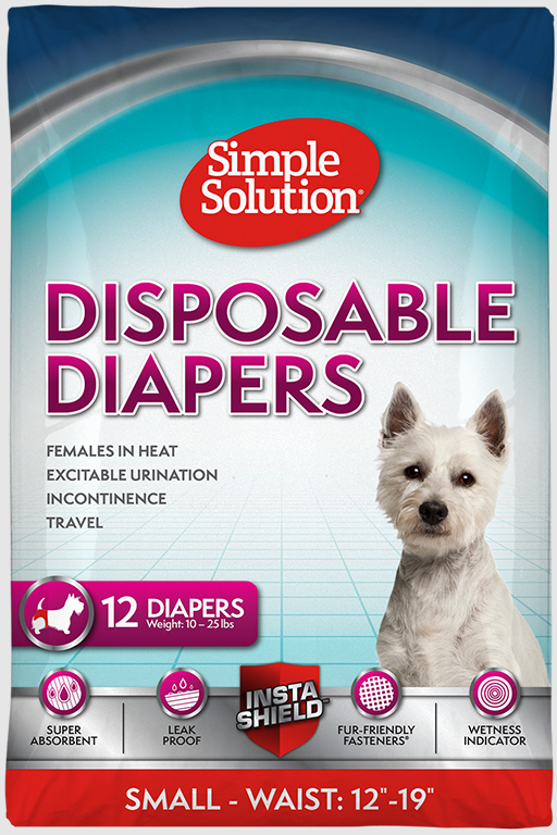 Bramton Disposable Simple Solution Dog Diaper 12 pack Small by Pet Food Warehouse