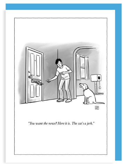 New Yorker Card Cat's a Jerk by Pet Food Warehouse