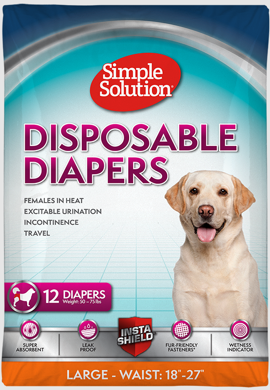 Bramton Disposable Simple Solution Dog Diaper 12 pack Large - Extra Large by Pet Food Warehouse