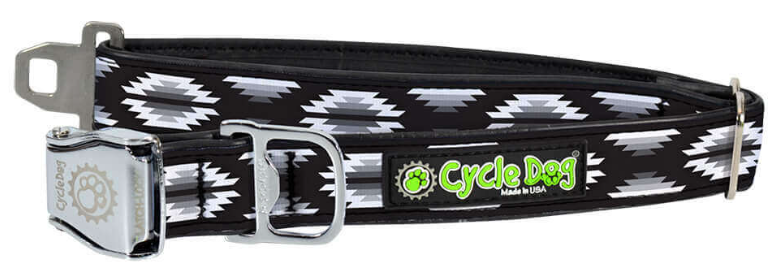 Cycle Dog FattyWidth 1.5" Collar Blanket Black & White Large by Pet Food Warehouse