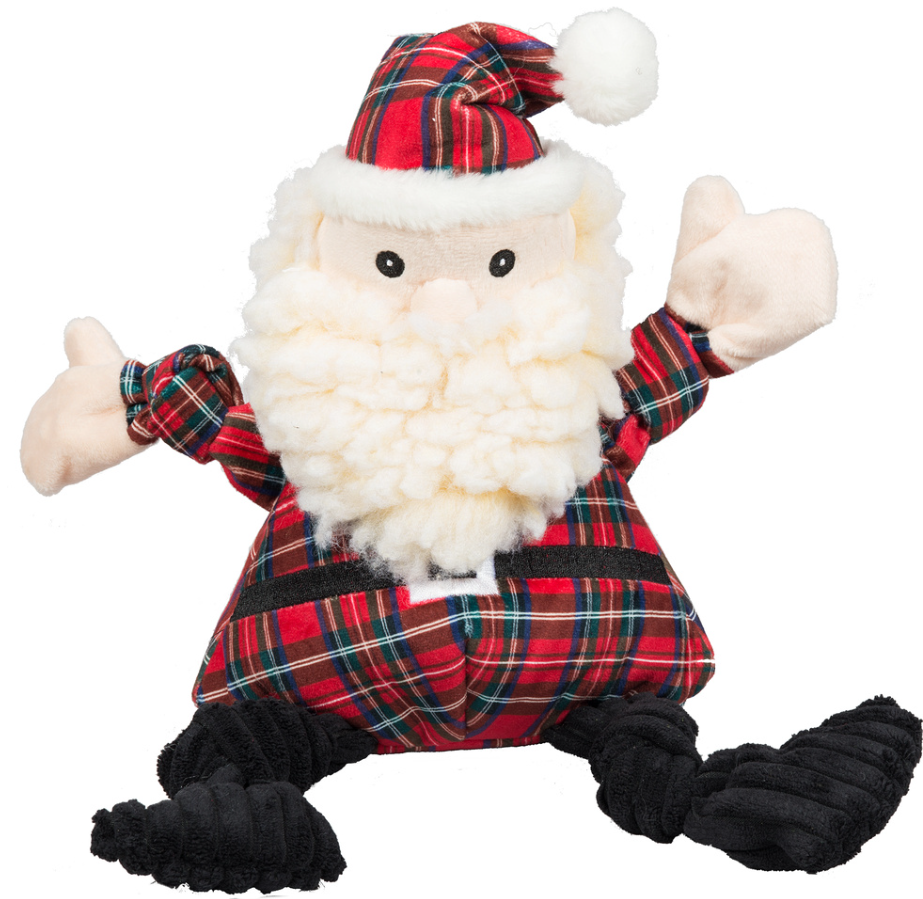 Huggle Hound HuggleFleece Santa Knottie with Tartan Plaid Small by Pet Food Warehouse