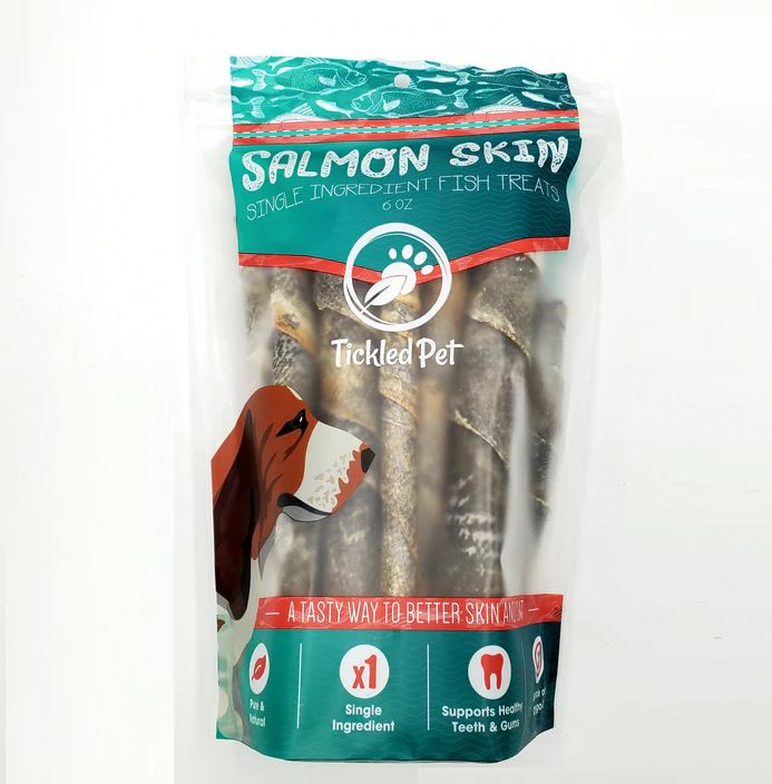 Tickled Pet Icelandic Codfish Skin Rolls 6oz by Pet Food Warehouse