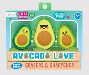 Erasers and Sharpener Avocado Love by Homeportonline