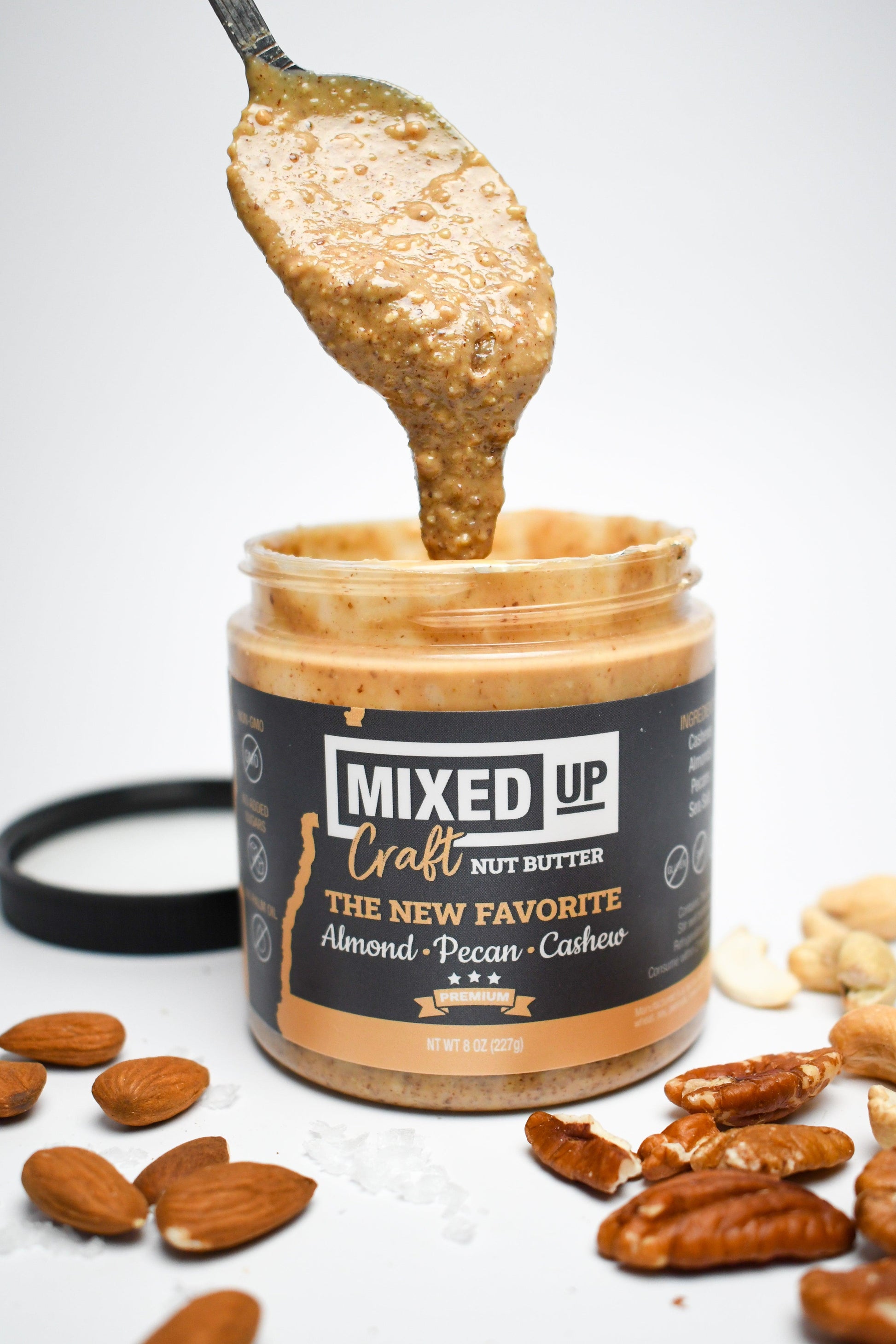 "The New Favorite" - Almond, Pecan, and Cashew Nut Butter - 8 oz by Mixed Up Foods