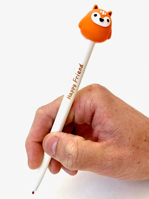 Gel Pen Happy Friends (Giraffe, Cow or Fox) Retractable (Sold Individually) by Homeportonline