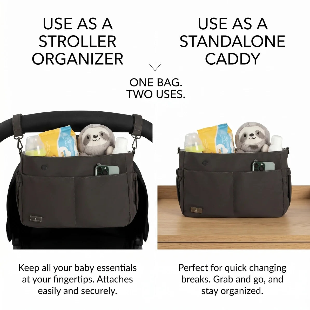 Babbleroo Puffer Flo Stroller Caddy Organizer