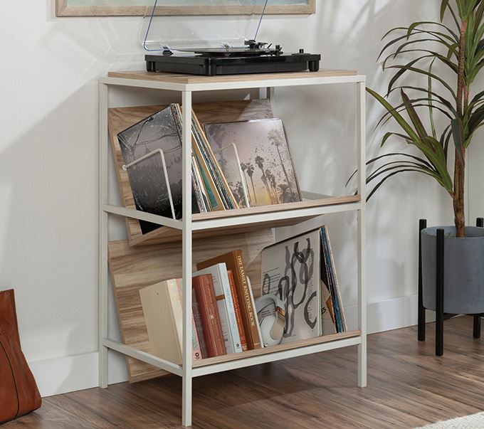 Nova Loft Storage Three Shelf Kiln Acacia Finish by Homeportonline