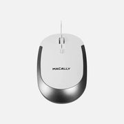 Macally USB-C Optical Quiet Click Mouse for Mac/PC White & Space Gray by Small Dog Electronics