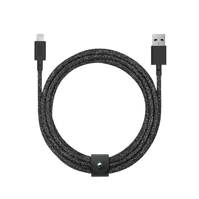 Native Union Belt Cable Ultra Strength USB-C to Lightning Cable 3 Meter - Cosmos/Black by Small Dog Electronics