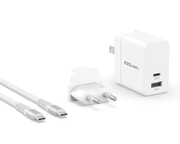 EZQuest UltimatePower 65W GaN USB-C PD Wall Charger - White by Small Dog Electronics