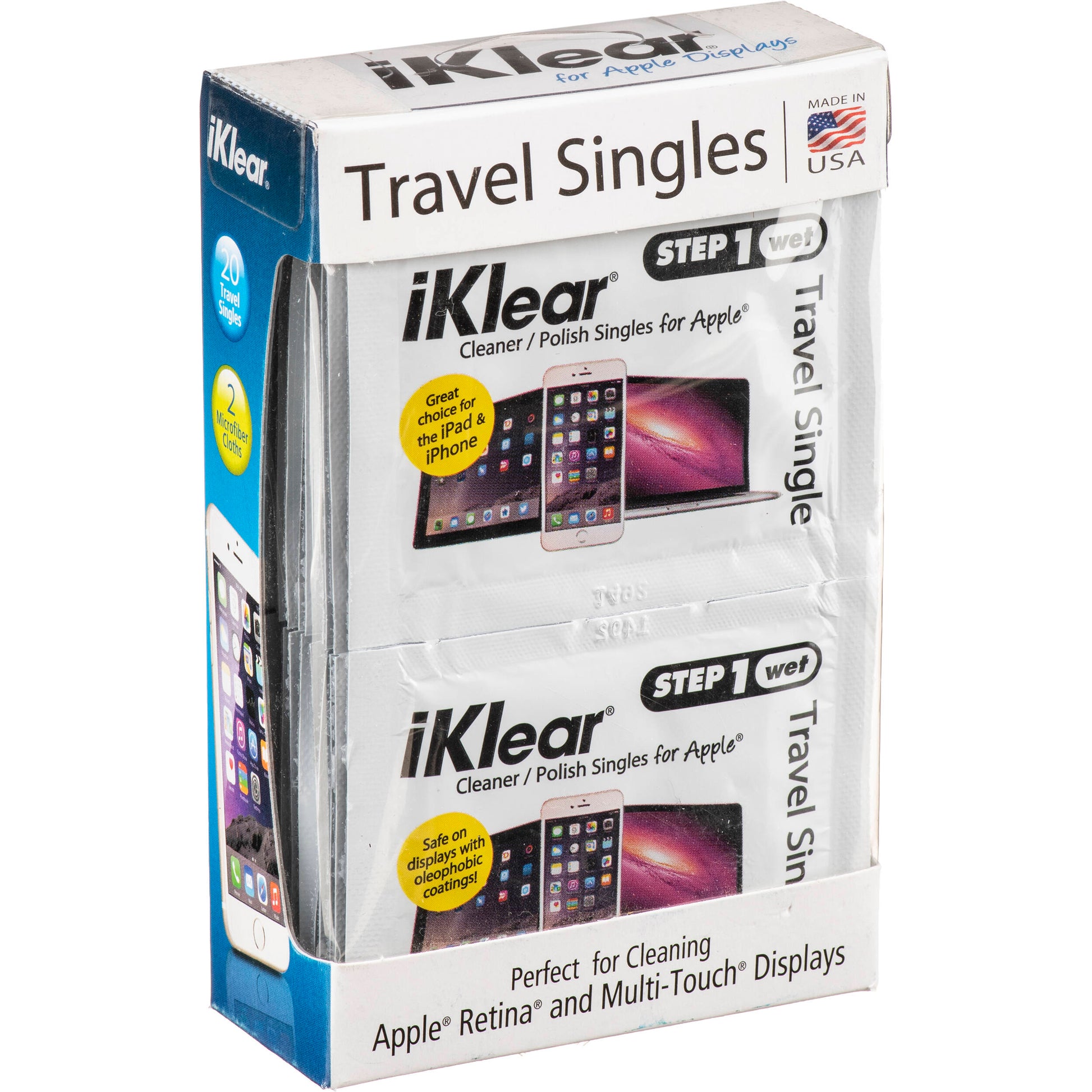 iKlear Klear Screen Cleaning Singles (20-pack) by Small Dog Electronics