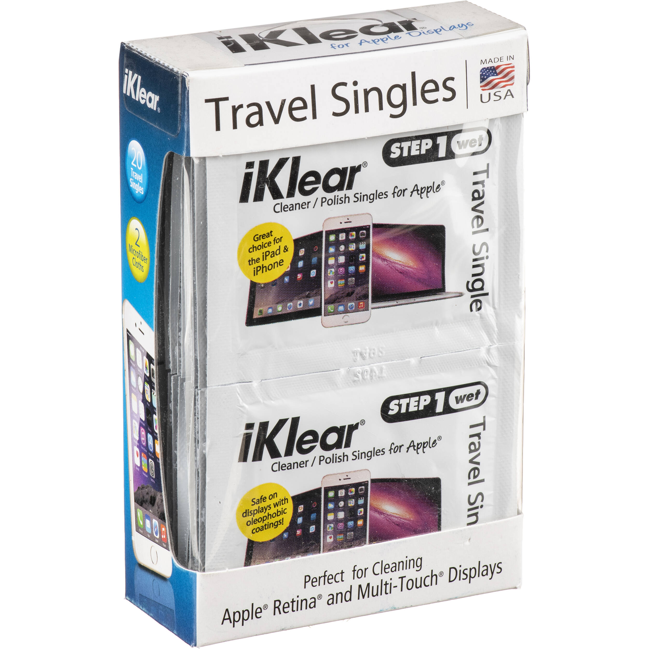iKlear Klear Screen Cleaning Singles (20-pack) by Small Dog Electronics