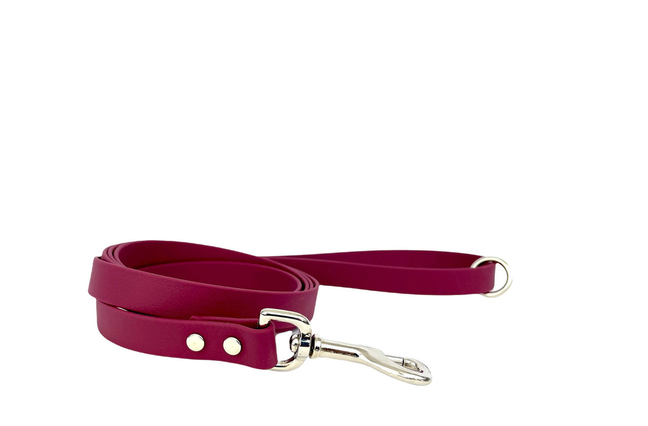 Waggle Woof & Wander Biothane Dog Lead Wine 3/4 6' by Pet Food Warehouse