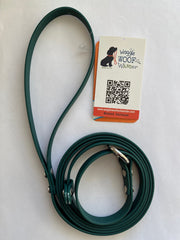 Waggle Woof & Wander Biothane Dog Slip Lead Forest Green 1/2 6' by Pet Food Warehouse