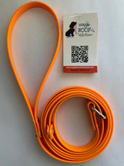 Waggle Woof & Wander Biothane Dog Slip Lead Orange 1/2 6' by Pet Food Warehouse