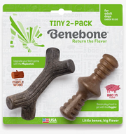Benebone Puppy Maplestick & Zaggler Bacon Tiny 2pk by Pet Food Warehouse
