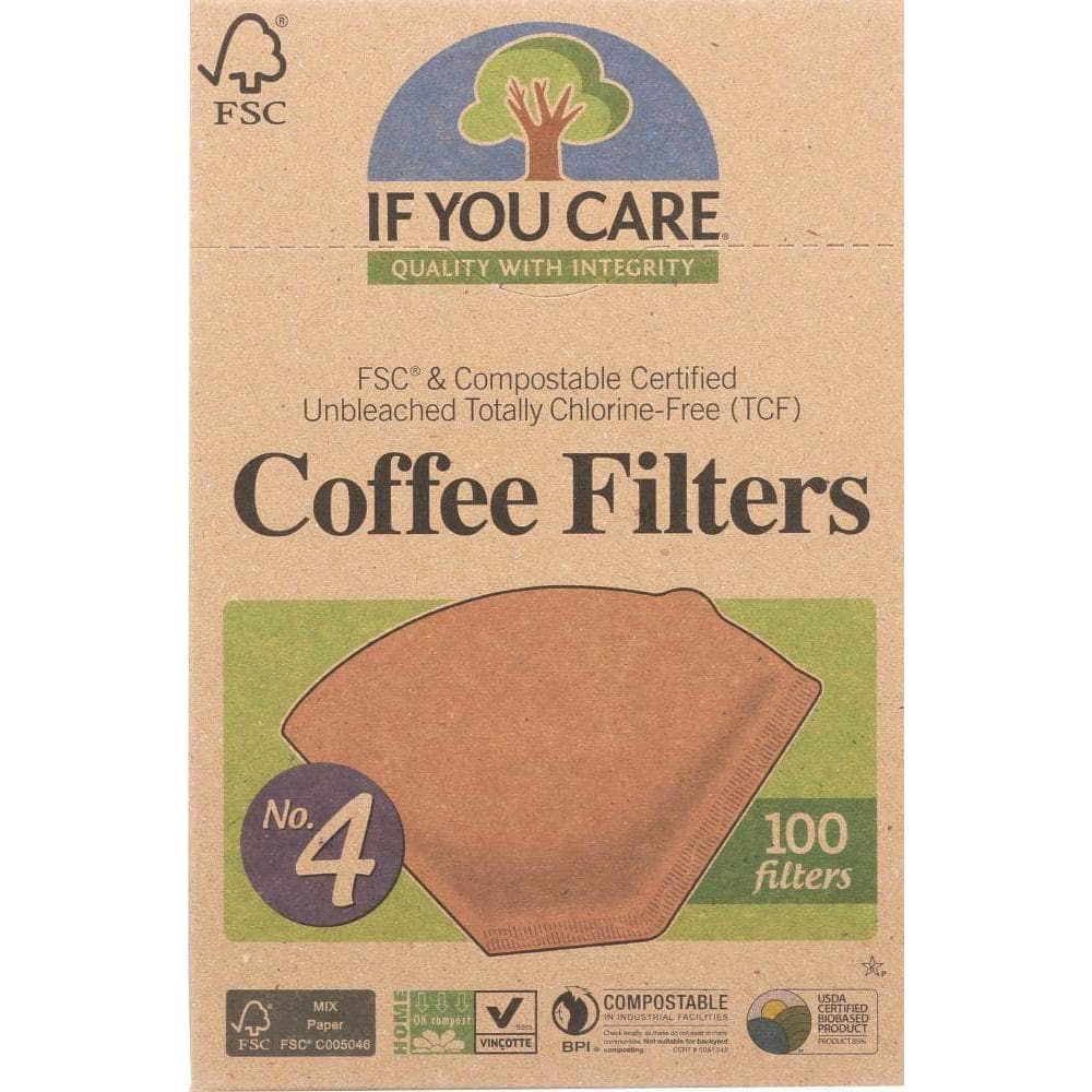 If You Care Coffee Filters, Brown No. 4 Cone, 100 ct by Myti Concept Shop