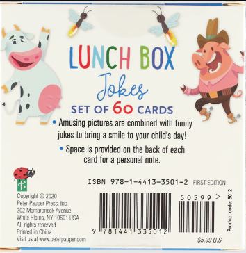 Noteworthy Card Deck Lunch Box Notes Jokes by Homeportonline