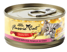 Fussie Cat Gold Chicken with Egg Can Cat Food 2.82oz by Pet Food Warehouse