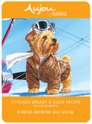 Rawz Aujou Chicken & Duck Pouch Dog Food 2.5oz by Pet Food Warehouse