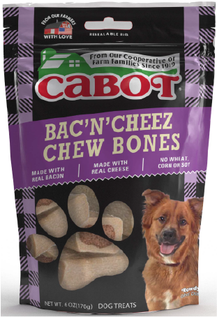 Cabot Bac'n Cheese Bones Dog Treat 6oz by Pet Food Warehouse