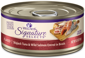 Wellness Core Signature Selects Flaked Tuna Salmon Cat Food 2.8oz by Pet Food Warehouse