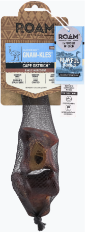 Roam Pet Treats 2 Pack Small Ostrich Gnaw-Kles by Pet Food Warehouse