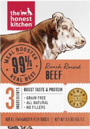 Honest Kitchen 99% Meat Beef Protein Booster 5.50z by Pet Food Warehouse