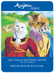 Rawz Aujou Tuna & Mackerel Pouch Cat Food 2.5oz by Pet Food Warehouse