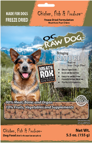 OC Raw Freeze Dried Chicken & Fish Meaty Rox Dog Food 5.5oz by Pet Food Warehouse