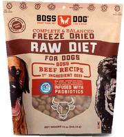Boss Dog Beef Recipe Freeze Dried Complete Dog Food 12oz by Pet Food Warehouse