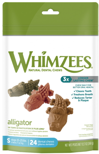 Whimzees Small Alligator Dental Chew 12oz by Pet Food Warehouse