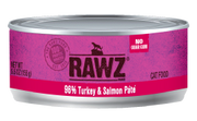 Rawz 96% Turkey & Salmon Cat Food 5.5oz by Pet Food Warehouse