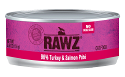 Rawz 96% Turkey & Salmon Cat Food 5.5oz by Pet Food Warehouse
