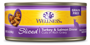 Wellness Sliced Turkey Salmon Dinner Cat Food 5.5oz by Pet Food Warehouse