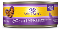 Wellness Sliced Turkey Salmon Dinner Cat Food 5.5oz by Pet Food Warehouse