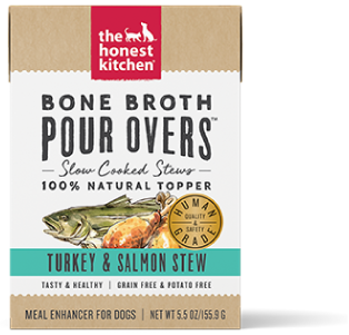 Honest Kitchen Pour Overs Turkey & Salmon Bone Broth Dog Food 5.50z by Pet Food Warehouse