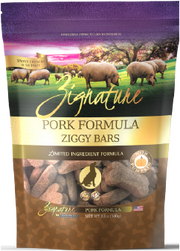 Zignature Ziggy Bars Treats Pork Dog Treat 12oz by Pet Food Warehouse